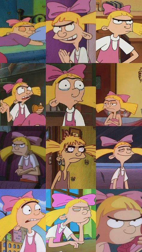 Helga Pataki Wallpaper, Helga Hey Arnold, Arnold Wallpaper, Arnold And Helga, Foto Top, Hey Arnold, Tumblr Stickers, Classic Cartoon Characters, 90s Cartoons