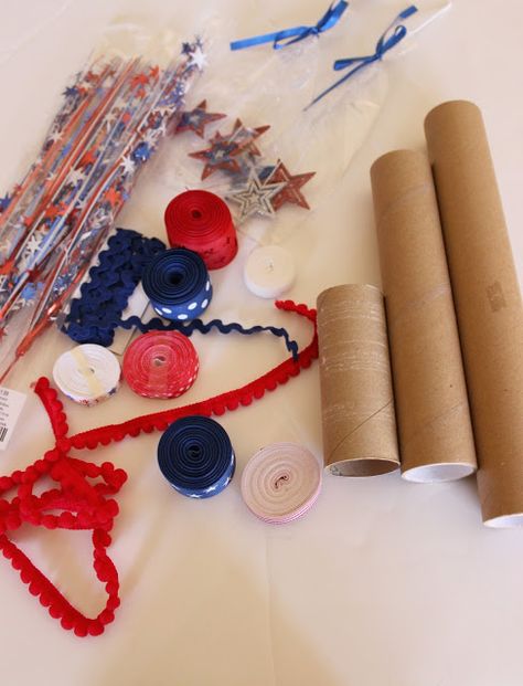 Diy 4th Of July Centerpieces, Firecracker Decoration Diy, July 4th Centerpieces Diy, Fourth Of July Centerpieces Diy, Diy Firecrackers, Fourth Of July Centerpieces, 4th Of July Table Centerpieces, Fouth Of July Crafts, Patriotic Crafts Diy