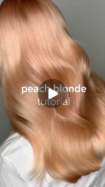 Copper Peach Blonde Hair, Apricot Blonde Hair, Toner For Hair, Peach Blonde Hair, Peach Blonde, Apricot Hair, Toner For Blonde Hair, Peach Hair Colors, Blonde Toner