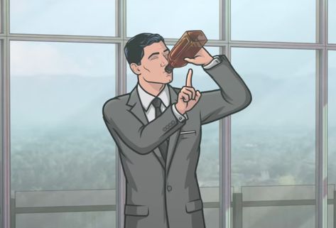 Quotes About Drinking, Archer Funny, Archer Cartoon, Archer Quotes, Archer Tv Show, Archer Fx, Archer Tattoo, Sterling Archer, Different Vibes