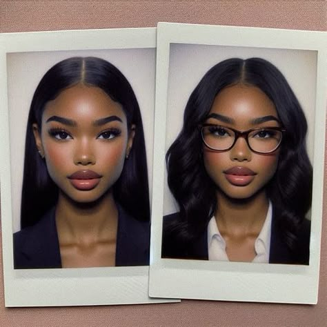 Image Creator in Bing Bing Image Creator, Makeup Looks With Glasses, Black Women With Glasses, Looks With Glasses, Black Girls With Glasses, Glasses Black Women, Black Hair Glasses, Makeup For Glasses, Makeup With Glasses