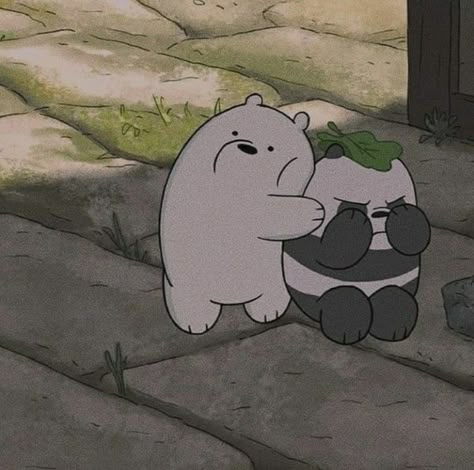 Panda And Ice Bear Wallpaper, We Bare Bears Panda And Ice Bear, Random Aesthetic Pfp Cartoon, We Bare Bears Pfp, Ice Bear Wallpaper, We Bare Bears Panda, We Bear Bears, Cartoon Bears, Ice Bear We Bare Bears