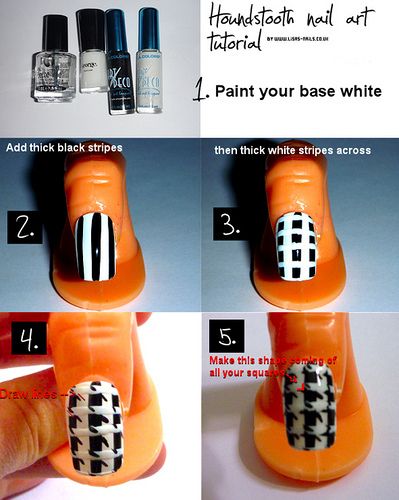 Alabama Nail Art, Alabama Nails, Houndstooth Nails, Crazy Nail Art, Nails Now, Nail Art Inspiration, Nail Art Tutorial, Creative Nails, Art Tutorial