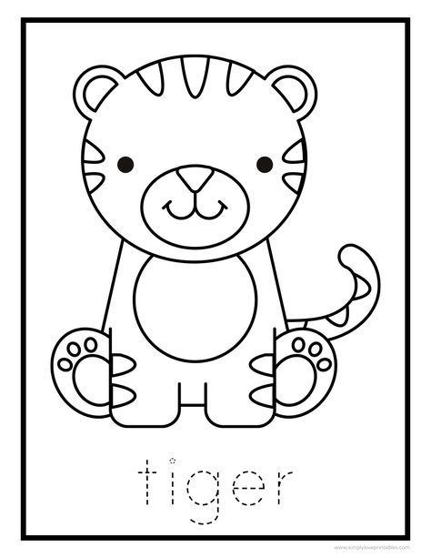 Tiger Worksheet Preschool, Tiger Coloring Pages Free Printable, Tiger Crafts For Toddlers, Tiger Worksheet, Brown Bear Coloring Pages, Tiger Coloring Pages, Tiger Printable, Tiger Coloring, Eagle Mask