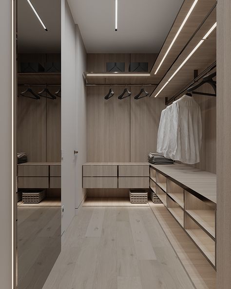 Scandinavian Closet, Small Walkin Closet, Narrow Closet Design, Armoire Entree, Luxury Closets, Closets Design, Contemporary Closet, Wardrobe Interior, Dream Closet Design