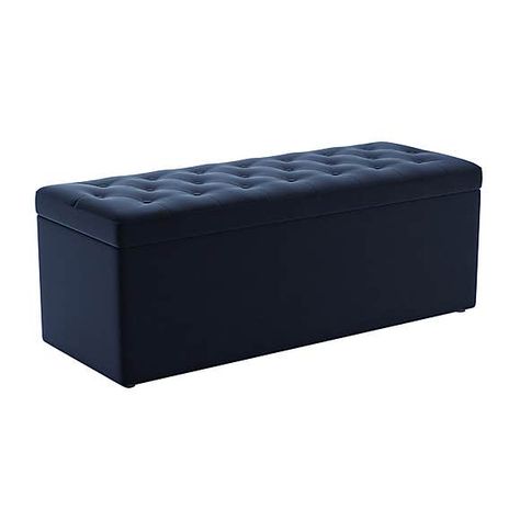 Closet Ottoman, Buttoned Ottoman, Navy Blue Ottoman, Navy Ottoman, End Of Bed Ottoman, Blue Ottoman, Bedroom Ottoman, Diy Pallet Sofa, Pallet Sofa