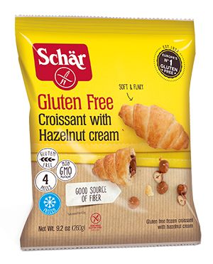 Gluten Free Croissant, Healthier Baking, Schar Gluten Free, Celiac Recipes, Hazelnut Cream, Healthy Baking, Hazelnut, Chip Bag, Snack Recipes