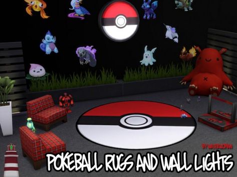 Akisima Sims Blog: Pokemon Carpets & Wall Lamps • Sims 4 Downloads Sims 4 Cc Pokemon Decor, Sims 4 Build Mode Cc, Build Mode Cc, Sims 4 Build Mode, Ts4 Accessories, Pokemon Decor, Pokemon Room, Cc Sims4, Sims 4 Anime