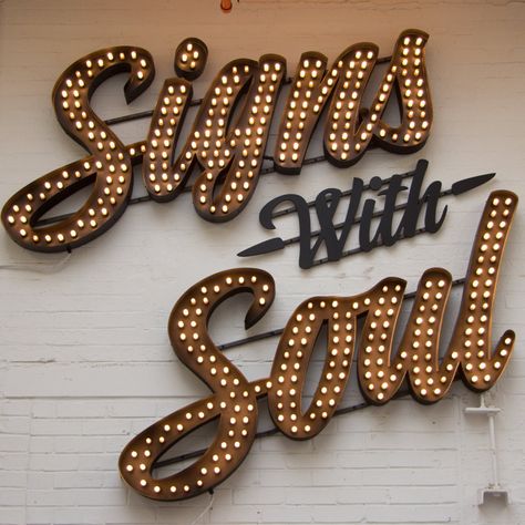 Cool Signs Cool Signs, Marquee Signage, Light Bulb Letters, London Sign, Bar Deco, Script Letters, Sign Letters, Sign Board Design, Shop Signage