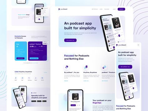 Smarthome App, Medical Website Design, Podcast App, Website Design Inspiration Layout, Landing Page Inspiration, App Landing Page, Email Design Inspiration, Salalah, Web Inspiration