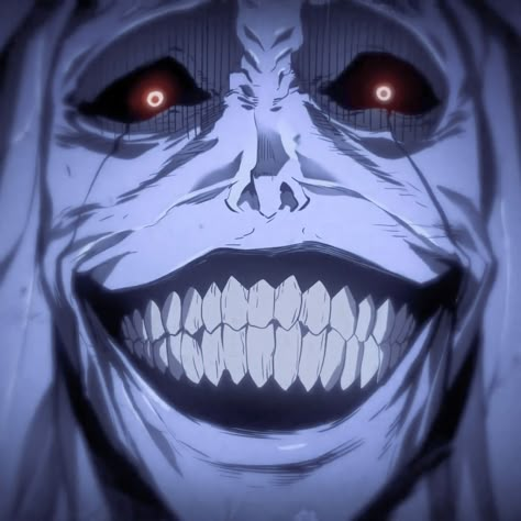 Statue Of God Anime, Devious Smile Anime, Evil Pfp Anime, Evil Smirk Anime, Smiling Anime Pfp, Best Pfp Anime, Evil Anime Face, Anime Smiling Face, Anime Scary Smile