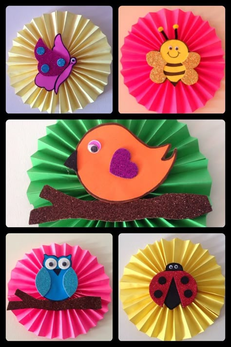 Spring Crafts For Kids, Art N Craft, Paper Crafts For Kids, Childrens Crafts, School Decorations, Wall Decorations, Animal Crafts, Craft Work, Spring Crafts