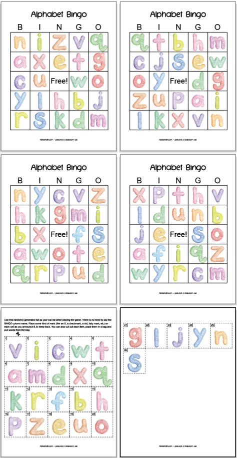 Bingo Alphabet Free Printables, Alphabet Bingo Cards Free Printable, Abc Bingo Cards Free Printable, Letter Bingo Printable Free, Alphabet Bingo Printable Free, Kindergarten Bingo, Bingo Cards Printable Templates, Letter Bingo, Abc Bingo