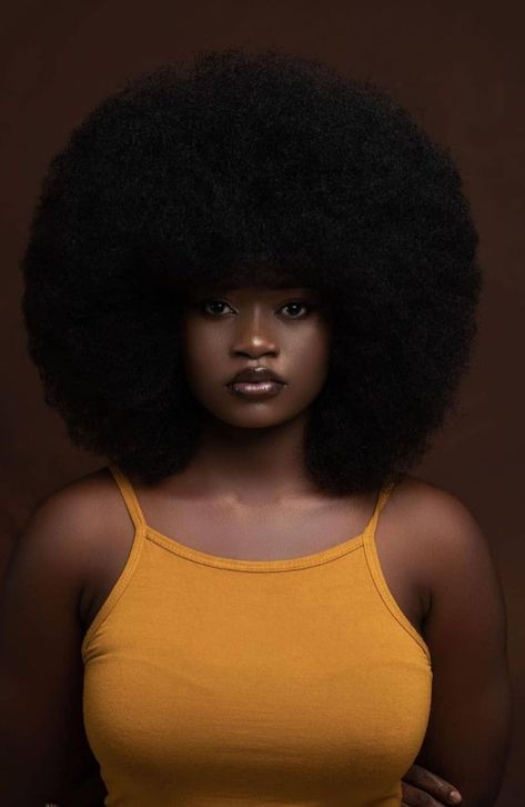 Afro Hair Portrait, Black Women With Afros, Afro Pictures, African Woman Photography, Afro Photography, Black Woman With Afro, Feminine Black Women, Black Women Afro, Afro Beauty