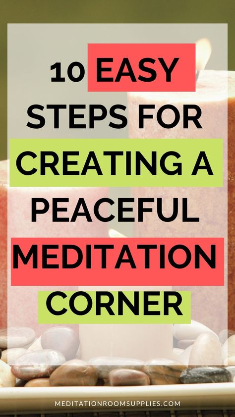 10 easy steps for creating a peaceful meditation corner. If you have a small meditation space in your bedroom or you need to decorate your zen room, here you will find the best ideas to start now! Meditation Corner Diy Small Spaces, Meditation Corner Ideas, Corner Nook Ideas, Small Meditation Space, Small Meditation Room, Sacred Room, Spiritual Room Decor, Zen Corner, Very Small Bedroom