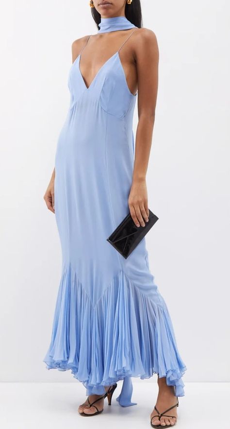 Khaite Dress, Flowy Gown, Slip Midi Dress, Split Maxi Dress, Backless Design, Silk Midi Dress, Feminine Dress, Dresses By Length, Daily Dress