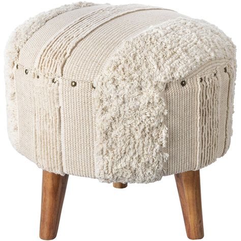 Ottomans and Poufs - Bed Bath & Beyond Cream Furniture, Brown Ottoman, Accent Stool, Ottoman Stool, H Style, Wood Sizes, Global Style, Wood Accents, Living Room Seating