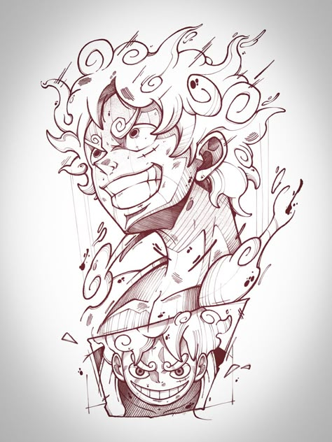 Luffy Tattoo Stencil, Anime Tattoos Stencil, Anime Sketch Tattoo, 999 Drawing, Luffy Drawing Sketch, Luffy Tattoo Design, Anime Style Tattoos, Anime Tattoo Stencil, Anime Tattoo Art