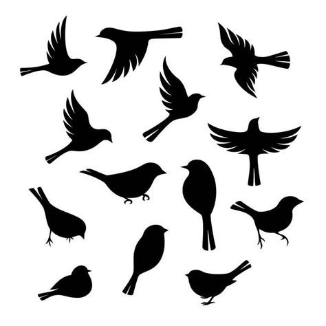 Bird Illustrations, Royalty-Free Vector Graphics & Clip Art - iStock Flying Bird Vector, Simple Wall Paintings, Vogel Silhouette, Bird Outline, Photoshop Brushes Free, Silhouette Illustration, Background Images For Quotes, Bird Silhouette, Animal Silhouette