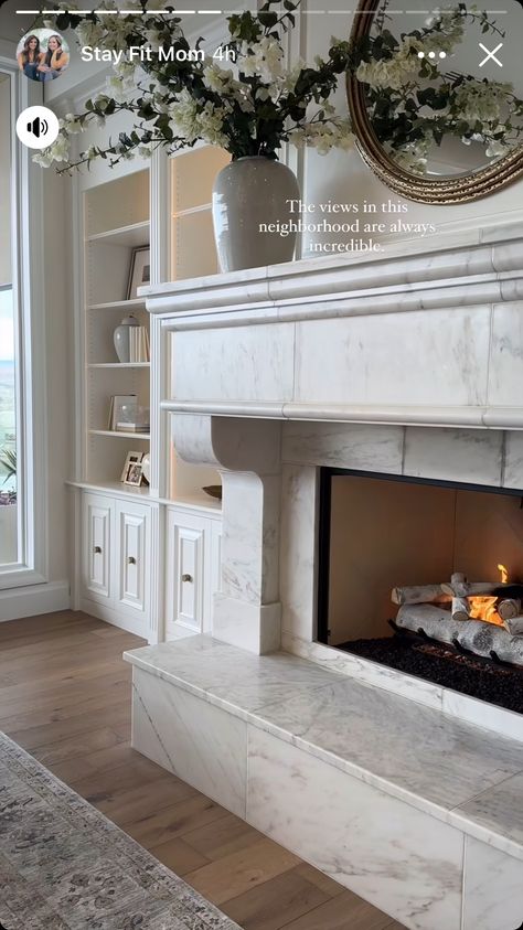 Decommissioned Fireplace, Sophia Patterson Interiors, Old Money Fireplace, French House Aesthetic, Old Money Aesthetic House, Beautiful Fireplaces, Kitchen Island Styling, Fireplace Diy, Timeless Home Decor