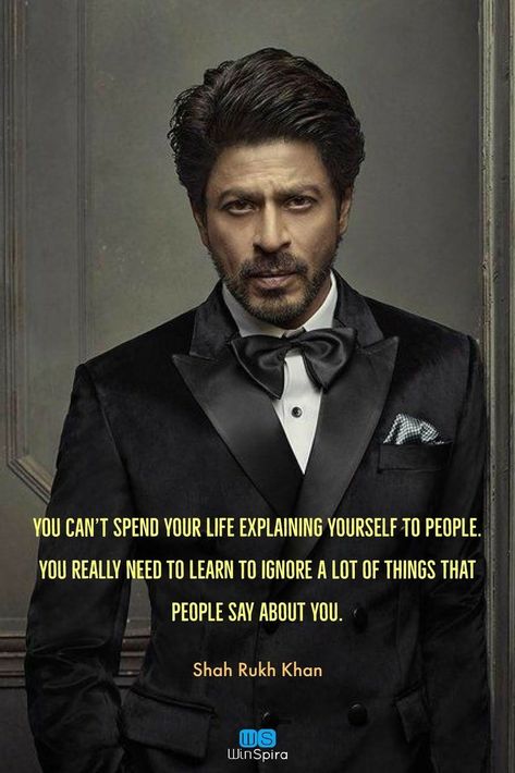 Srk Quotes, Shah Rukh Khan Quotes, Men Motivation, Celebrities Quotes, Bollywood Quotes, King Khan, Most Popular Quotes, Mixed Feelings Quotes, Indian Film