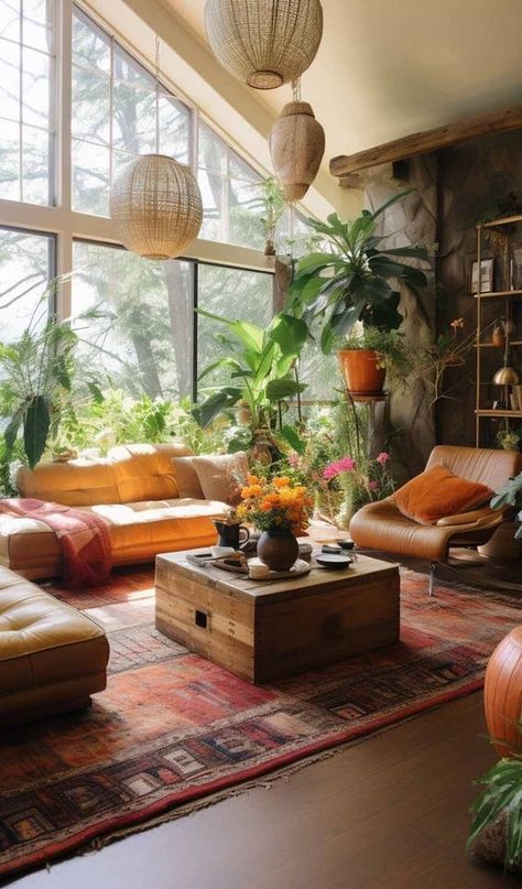 Colorful Boho Living Room, Moroccan Rug Living Room, Dark Boho Living Room, Moody Bedroom Ideas, Living Room Design Boho, Boho Apartment, Witchy House, Boho Living Room Ideas, Living Room Styles