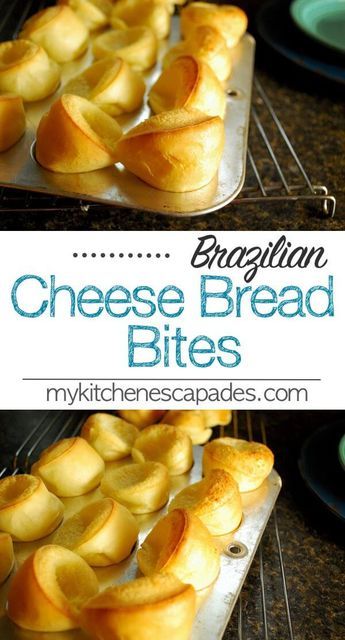 Bread Bites Recipe, Bread Bites, Brazilian Cheese Bread, Tapioca Flour, Brazilian Food, Cheese Bread, Croutons, Bread Recipes Homemade, Bread Rolls