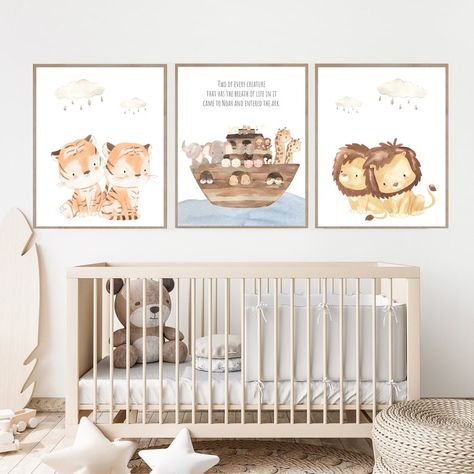 Noah's Ark Prints, Printable Wall Art, Digital Download, Christian Nursery Decor, Bible Verse Prints, Bedroom Decor, Kids room Decor Noahs Ark Room Decor, Gender Neutral Noahs Ark Nursery, Bible Story Nursery, Noah’s Ark Nursery Ideas, Noahs Arc Themed Nursery, Noahs Ark Themed Nursery, Christian Nursery Theme, Noah’s Ark Nursery Boy, Noahs Ark Baby Room Themed Nursery