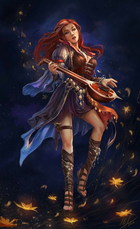 Half Elf Bard, Divinity Original Sin, Dnd Bard, Female Elf, Heroic Fantasy, Art Village, Dungeons And Dragons Characters, Arte Fantasy, Long Red