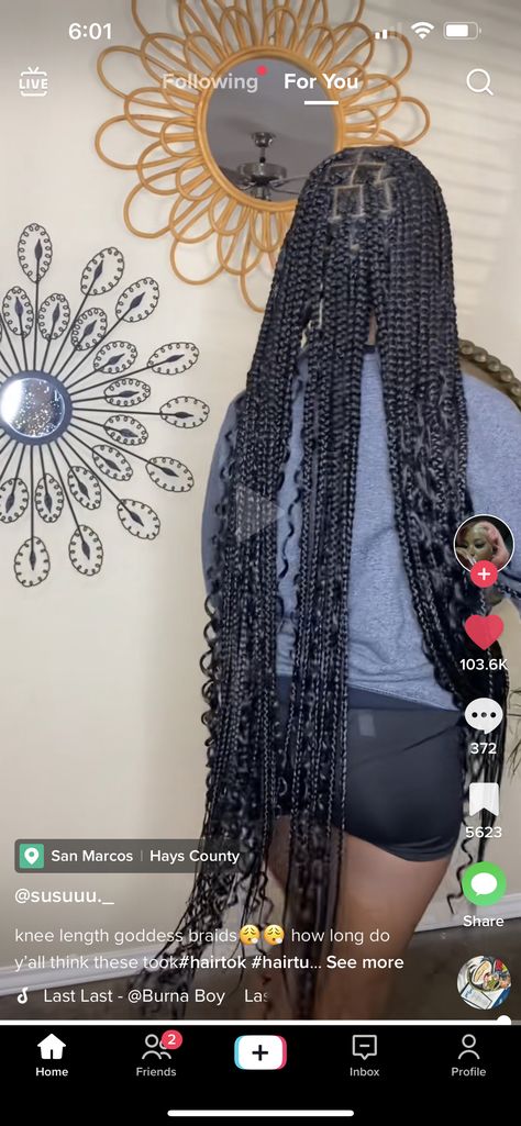 Knee Length Goddess Braids, Knee Length Braids, Goddess Braid, Braided Cornrow Hairstyles, Cornrow, Cornrow Hairstyles, Black Knees, Goddess Braids, North Face Backpack