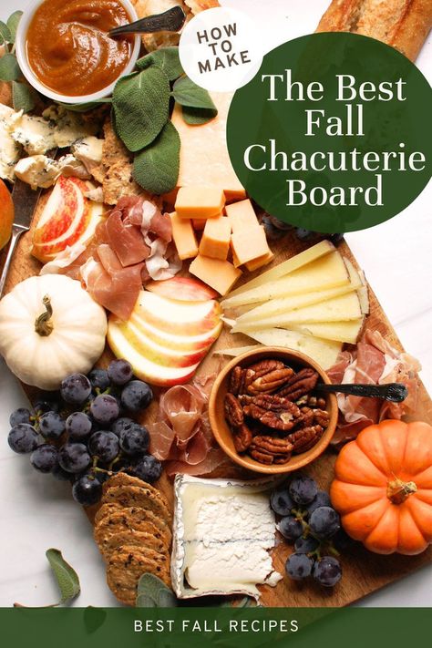 fall charcuterie board Charcuterie Board With Goat Cheese, Office Charcuterie Board, Charcuterie For Two, Autumn Charcuterie Board, Charcuterie Board Easy, Chacuterie Board, Fall Charcuterie Board, Easy Charcuterie, Fall Charcuterie