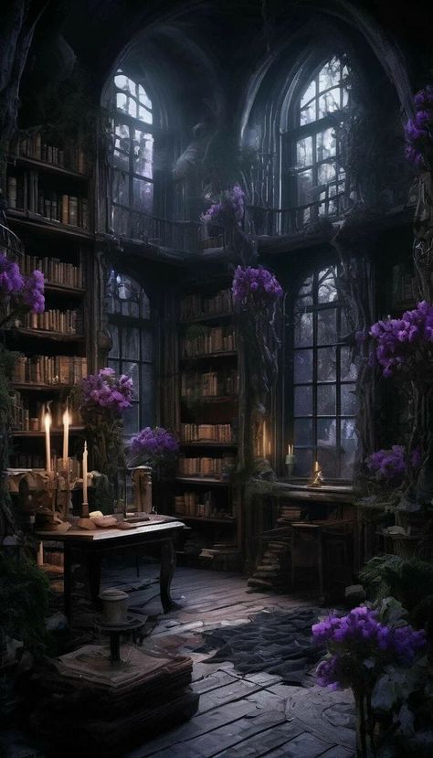 (20) Facebook Witch Library, Gothic Home Interior, Dark Library, Library Dark, Fantasy Interior, Gothic Victorian House, Magic Library, Dark Mansion, Gothic Library