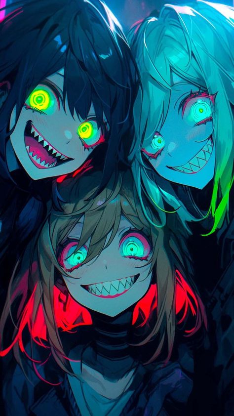 Scary Girls iPhone Wallpaper HD Top City View, Girls Iphone Wallpaper, Iphone Wallpaper Hd, Yandere Girl, Girl Iphone Wallpaper, Sassy Wallpaper, Anime Galaxy, Cool Monsters, Art Wallpaper Iphone