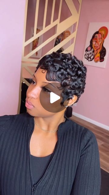 25K views · 3.5K likes | Sabrina I'maboss Bridgeforth on Instagram: "“Indulging in a feast of change – she devoured this stunning hair transformation!”💗💗💗💗 TELL ME WHAT YOU THINK?  ✨ ✨ ✨ #detroitshortstyles #detroithairstyle #michiganhairstylist #shorthairkilla #shorthairdontcare #haircut #bigchophair #farmingtonmi #cantonmi #detroitshorthair #southfieldmakeupartist #trendingreels #haircrush #hairtransformation #hairtrends #hairinspiration #shortblackhair #shortpixie #pincurl #bettyboop #bettybooplovers #prettyhair #feminism #softcurlsandwaves #blackgirlsslay #sabrinadahairboss #fypage #curls" Betty Boop Curls On Short Hair, Pin Curls Short Hair Black Women, Betty Boop Hairstyle Short Hair, Dry Waves Short Hair Black Women, Betty Boop Curls Black Hair, Pencil Curls Short Hair, Betty Boop Pixie Cut, Short Pin Curls For Black Women, Pincurls Hair Short