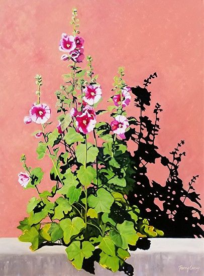 Terry Lacy - Hollyhocks and Adobe- oil on linen - Painting entry - November 2018 | BoldBrush Painting Competition Piet Oudolf, Painting Competition, Online Painting, Artist Websites, Emerging Artists, Web Browser, Art Inspo, Right Now, Abc