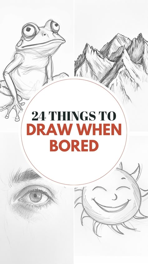 Beat boredom by grabbing a pencil and doodling these 24 unique drawing guides. Learn new techniques for sketching anything from animals to epic superheroes! #easydrawings #artpractice #drawinginspo🐙 Drawing Ideas Easy Pencil Sketch, Drawing Ideas Patterns, How To Draw Cool Stuff, Cute Line Drawings, Cool Pencil Drawings Easy, Fun Stuff To Draw, Animals To Draw, Fun Drawings, Learn To Draw Cartoons