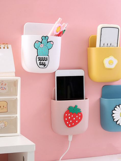 1pc Cartoon Design Multifunction Random Pen Holder Kawaii Desk Accessories, Cute Office Supplies Desk Accessories, Desk Stuff, Kawaii Desk Ideas, Girly Desk, Cute Pen Holder, Cute Accessories Kawaii, Pink Desk Accessories, Bedroom Ideas For Small Rooms Cozy