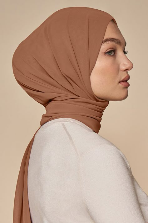 Everyday Chiffon Hijab - Chestnut Hijab Photoshoot, Estilo Hijab, Hijab Designs, Hijab Ideas, Style Tutorial, Hijab Collection, Hijab Style Tutorial, Chiffon Hijab, Mode Turban