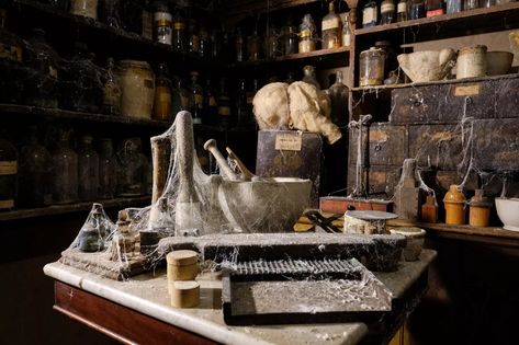 Inside time-capsule Victorian pharmacy untouched for almost 80 years - Cornwall Live Victorian Pharmacy, Senna Leaf, Victorian Village, Pharmacy Books, Apothecary Bottles, Through The Window, Abandoned Buildings, Time Capsule, 80 Years