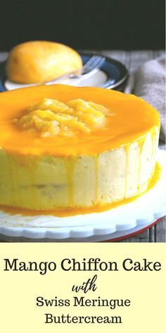 Mango Cake Recipe Filipino, Mango Chiffon Cake Recipe, Mango Chiffon Cake, Filipino Cake, Basketball Centerpieces, Cake With Mango, Yema Cake, Filipino Bread, Mango Recipe