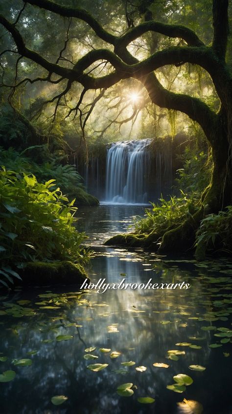 Bring a peaceful, serene vibe to your space with this stunning digital artwork of a jungle waterfall scene. Perfect for nature lovers, this vibrant print features lush greenery, flowing water, and sunlight filtering through the trees. Whether you're decorating your home office, living room, or bedroom, this calming landscape will help you feel connected to nature and create a relaxing atmosphere. Download instantly and print at home or at your favorite print shop! **Key Features - High-resolutio Waterfall Jungle, Waterfall Home, Waterfalls Photography, Jungle Waterfall, Waterfall Artwork, Mystical Nature, Calming Art, Jungle Mural, Waterfall Wall Art