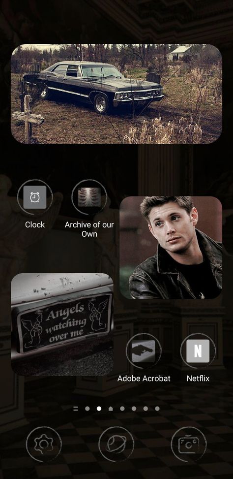 Dean and cas supernatural phone theme destiel dean winchester wallpaper Supernatural Phone Theme, Supernatural Home Screen, Dean Aesthetic, Supernatural Aesthetic, Supernatural Theme, Screen Aesthetic, Iphone Theme, Phone Layout, Phone Theme