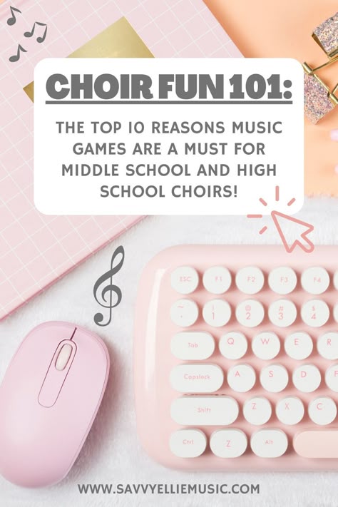 Unlock the fun in your middle & high school choirs with 'Choir Fun 101'! 🎶 Discover the top 10 reasons why music games are a must for your students. From building teamwork to enhancing vocal skills, this blog post by Savvy Ellie Music has the key to making choir exciting and engaging. 🌟 Check out the blog for a harmonious blend of creativity and education! #ChoirFun #MusicEducation #SavvyEllieMusic #Choir #Chorus #MusicTeacher #Chorusteacher #Choirteacher #Choirdirector High School Choir Classroom, Choir Classroom Decor Middle School, Choir Classroom Decor, Middle School Choir Games, Middle School Choir Classroom, Rounds For Middle School Choir, Choir Warm Ups, Choir Humor, Teaching Choir