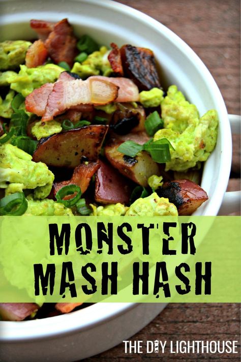 Easy and delicious Halloween breakfast ideas. Family friendly and kid friendly breakfasts. Monster Mash Hash! See the other breakfast ideas at The DIY Lighthouse. Breakfast Ideas Family, Halloween Breakfast Ideas, Diy Lighthouse, Breakfast Ideas Healthy, Kid Friendly Breakfasts, Kids Halloween Food, Halloween Breakfast, Dog Waste Bag Holder, Pumpkin Waffles