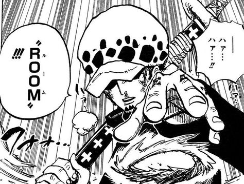 Law Trafalgar Manga, Law Drawing One Piece, Trafalgar Law Icon Manga, Law One Piece Tattoo, Trafalgar Law Tattoo Ideas, Trafalgar Law Manga Panel, Law One Piece Manga, Trafalgar Law Room, Trafalgar Law Manga