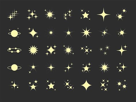 Star Animation, Types Of Stars, Animated Stars, Retro Stars, Star Icon, Bullet Journal Ideas Templates, Artsy Photos, Dream Symbols, Twinkling Stars