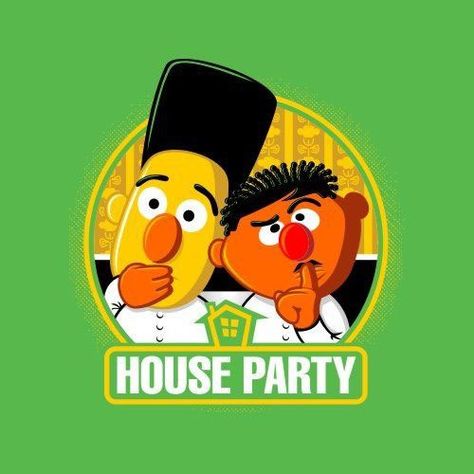 Bert & Ernie House Party House Party Aesthetic, Kid N Play, Dope Cartoons, Bert & Ernie, Cartoon Character Tattoos, Morning Cartoon, Pop Art Comic, Black Cartoon Characters, Swag Cartoon