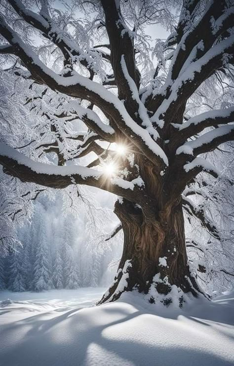 Winter Storm Aesthetic, Darcy Coates, Tree In Winter, Trees In Winter, Winter Landscape Photography, Mystic Forest, Snow Tree, Watercolor Winter, Snow Covered Trees