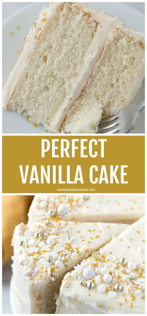 Texture Cake, Vanilla Dessert, Perfect Vanilla Cake, Life Made Simple, Cake Vanilla, Light Cakes, Vanilla Flavor, Birthday Stuff, Desserts Recipes