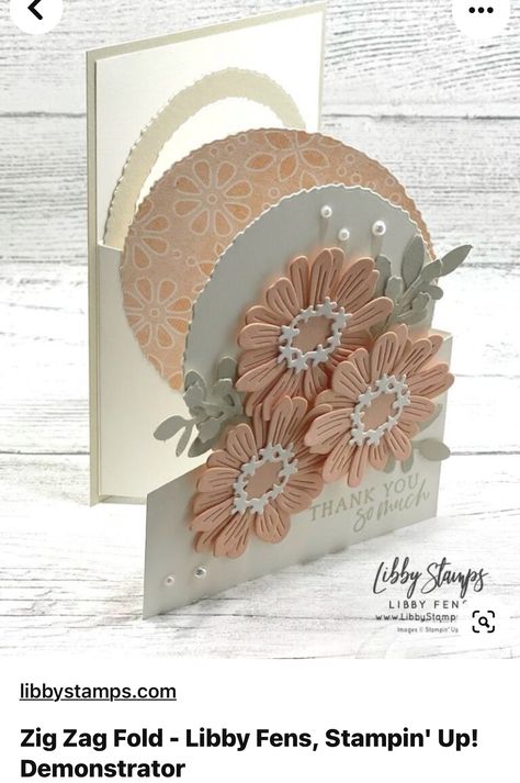 Zig Zag Folds, Z Cards, Fancy Fold Card Tutorials, Daisy Cards, Gatefold Cards, Shaped Cards, Fancy Fold Cards, Fancy Folds, Birthday Cards Diy